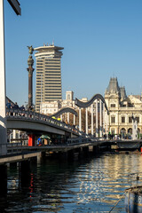 Obraz premium Monumento a Colón, Columbus Monument, Barcelona, Catalonia, Spain, Europe