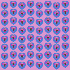 fashionable baby,beautifully and smartly dressed girl,pink sweater, blue jeans,fluffy headphones, pink hair,heart,stylish girl,stylist