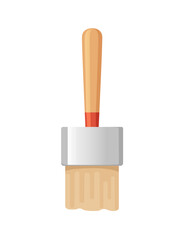 Paintbrush big size hand tool instrument for painting vector illustration isolated on white background