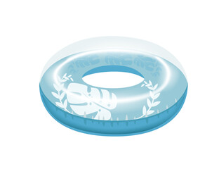 Blue color rubber swimming ring vector illustration isolated on white background