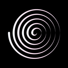 Pastel gradient decorative spiral. Vector illustration.