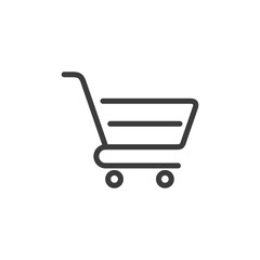Shopping Trolley Icon Vector Template