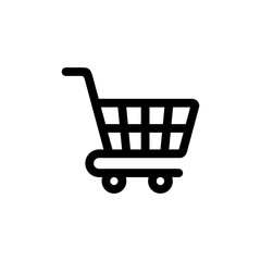 Shopping Trolley Icon Vector Template