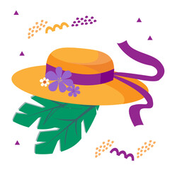 Summer time set of cute elements hat