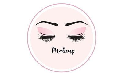 logo makeup artist with pink eye