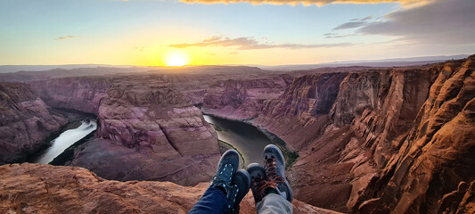 Sunset at Horseshoe Bend Amerika