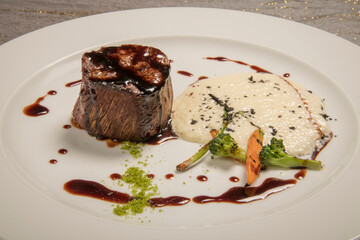 beef steak with vegetables