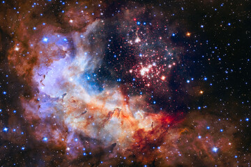 Cosmos, Westerlund 2, Hubble Space Telescope - obrazy, fototapety, plakaty