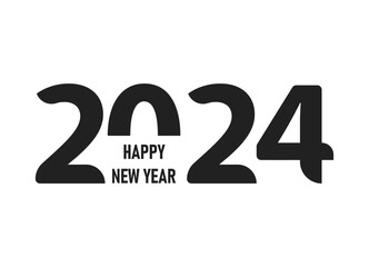 year 2024.
2024 logo text design.Celebration typography poster, banner or greeting card for Happy New Year.