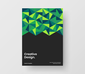 Clean geometric shapes company identity template. Premium journal cover vector design concept.