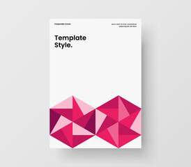 Fototapeta premium Modern mosaic pattern company identity layout. Minimalistic magazine cover design vector template.