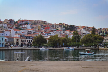 Pylos town in Messenia, Peloponnese, Greece