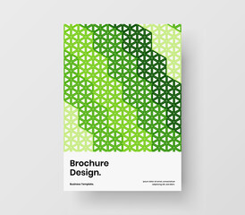 Colorful flyer A4 vector design layout. Bright mosaic pattern journal cover illustration.