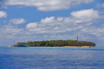 Fototapeta na wymiar View of Green Island-Wunyami in the Great Barrier Reef next to Cairns. Queensland-Australia-381