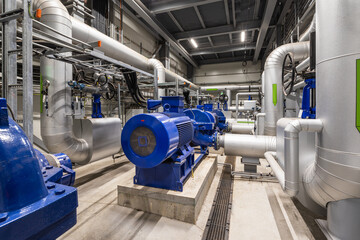 Water pumps in a large power plant