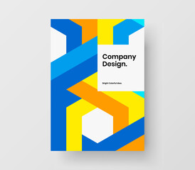 Original corporate identity vector design template. Bright mosaic shapes brochure concept.