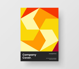 Creative corporate identity A4 vector design layout. Modern mosaic pattern poster template.
