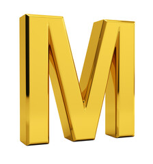 Letter M. 3d render