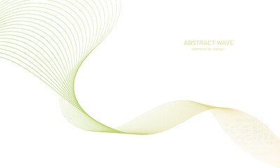 Abstract colorfull wave element for design. Digital frequency track equalizer. Stylized line art background.Vector illustration.Wave with lines created using blend tool.Curved wavy line, smooth stripe