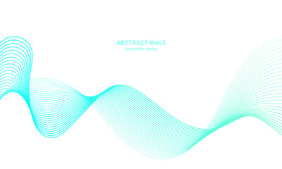 Abstract colorfull wave element for design. Digital frequency track equalizer. Stylized line art background.Vector illustration.Wave with lines created using blend tool.Curved wavy line, smooth stripe