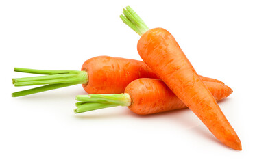 Three carrot isolated on withe background