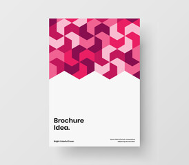 Premium mosaic pattern corporate identity concept. Original handbill A4 vector design illustration.