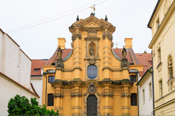 Old classical church. Background with selective focus