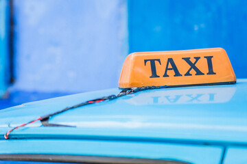 Taxi in chefchaouen city of morocco