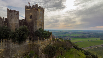 atardecer en el castillo de Almodóvar del Río en la provincia de Córdoba, Andalucía