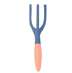 Gardener's rake on white background