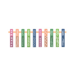 Colorful garden fence on white background