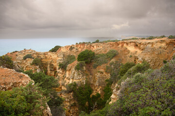 Fototapeta na wymiar View of the Ponta da Piedade near the city of Lagos in Portugal