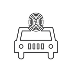 fingerprint car security icon