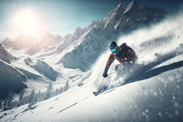 skier on the slope