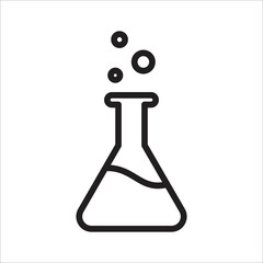 flask lab icon vector design template