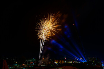 Bright colorful fireworks