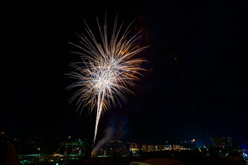 Bright colorful fireworks