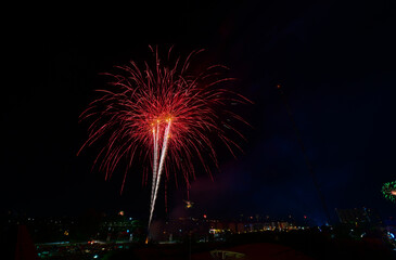 Bright colorful fireworks