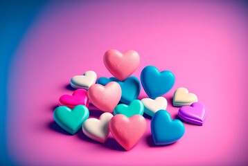 Valentines Day. Love. Hearts on a pink background
Wedding. Gifts & Card. St. Valentine's Day. Generate AI.