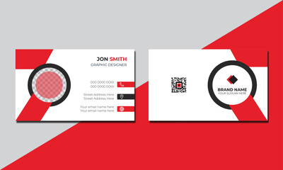 Creative minimal unique business card design, Horizontal and vertical layout.