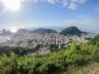 Fototapeta na wymiar view from the dona marta belvedere in Rio de Janeiro, Brazil.