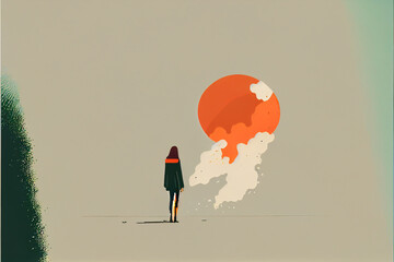 Abstract minimalist illustration