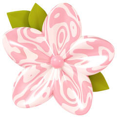 3d flower on a transparent background