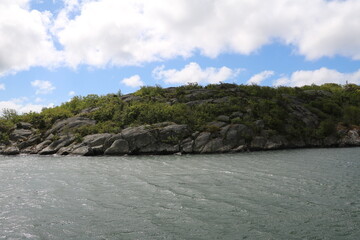 Obraz premium Boat trip between the Gothenburg archipelago, Sweden