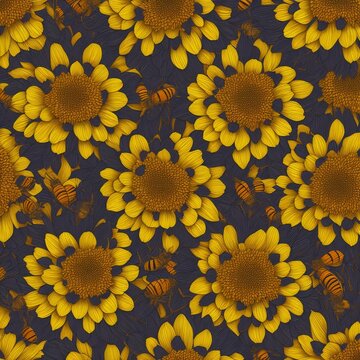  beautiful seamless pattern with flowers, ai