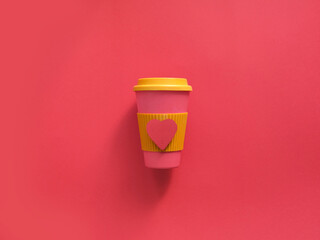 Bamboo reusable mug for coffee to go