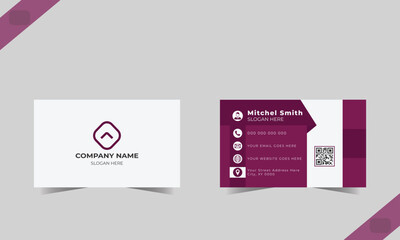 Standard and modern business card design.