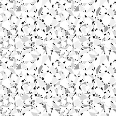 Obraz premium Terrazzo seamless pattern. Modern monochrome tile texture. Vector abstract background.