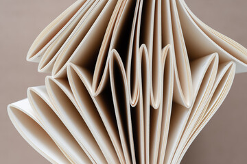 folded paper into what are known as "signatures" in bookbinding - abstractly meshed together