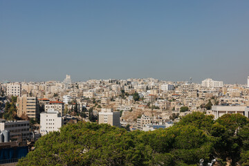 Fototapeta na wymiar Amman cityscape, seen from the citadel in Amman. 